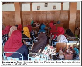 Rapat Koordinasi Rutin dan Pembinaan Kader Posyandu Kalurahan Giripanggung 